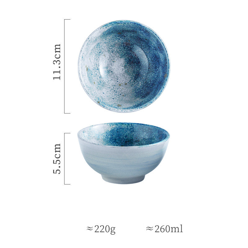 Simple Ceramic Soup Bowl for Household Use