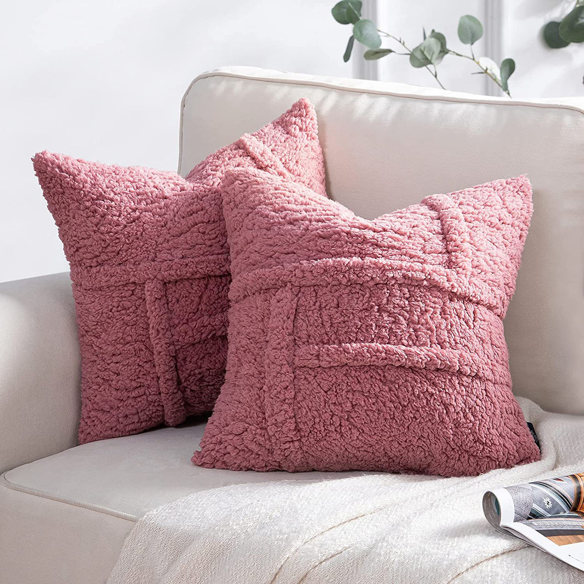 Double-sided Lamb Wool Cushion Cover