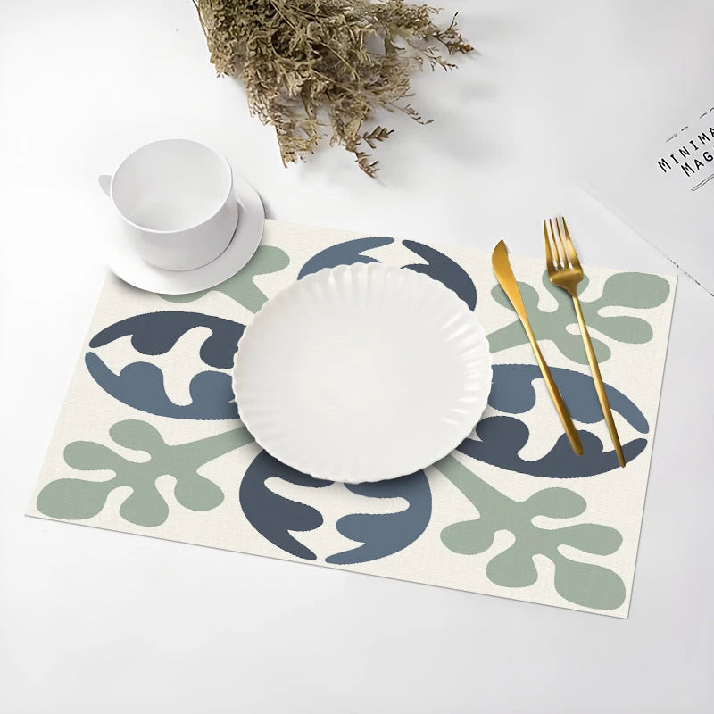 Cross-Border Style Small Fresh Placemat Digital Printing Square Insulation Mat