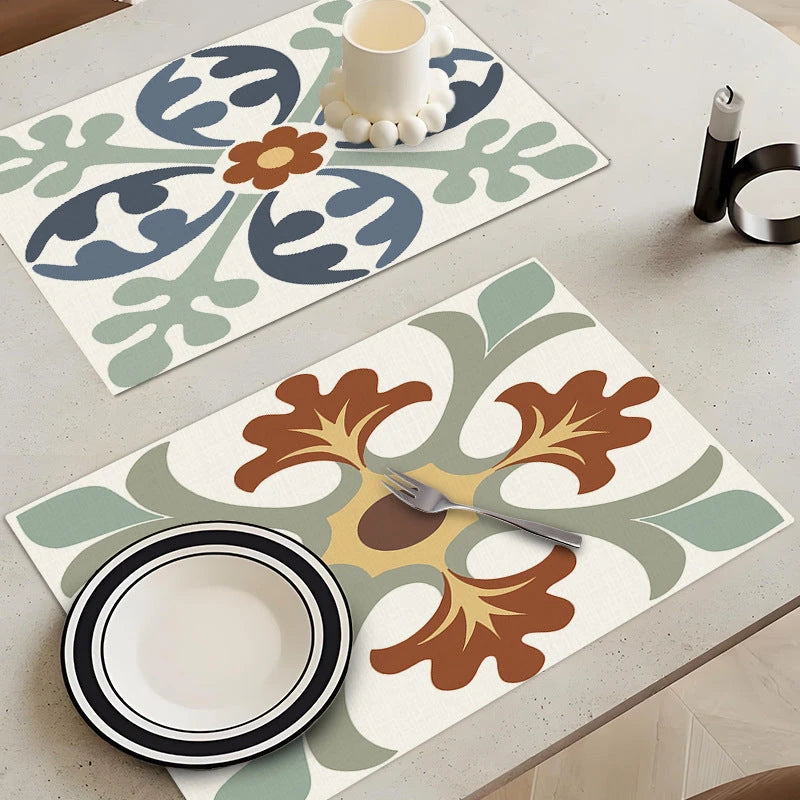 Cross-Border Style Small Fresh Placemat Digital Printing Square Insulation Mat