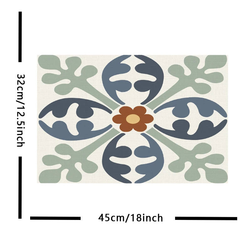 Cross-Border Style Small Fresh Placemat Digital Printing Square Insulation Mat
