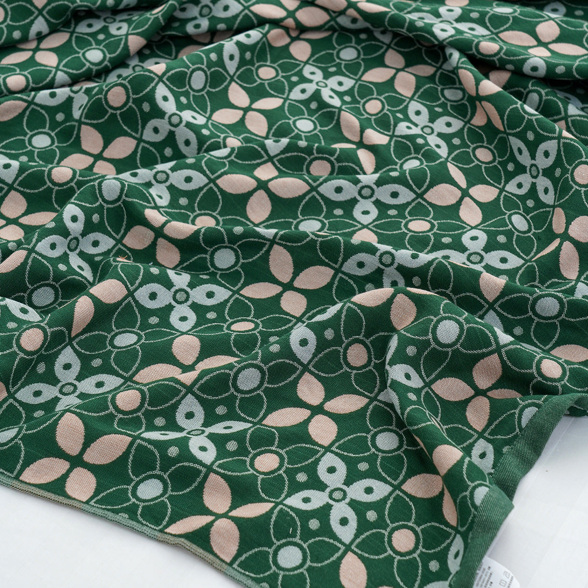 Bamboo Fiber Summer Blanket with Floral Design