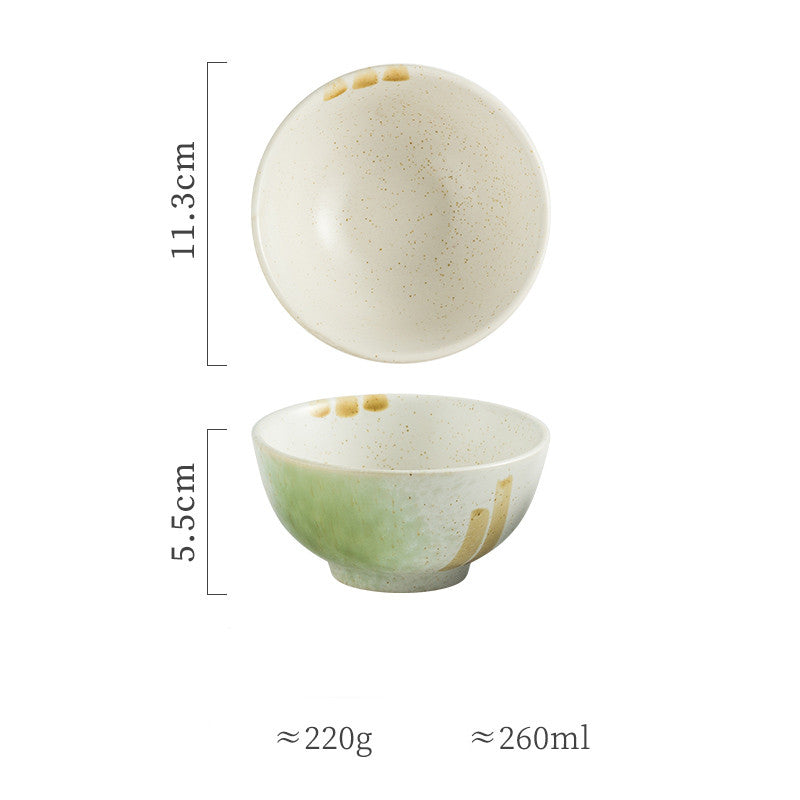 Simple Ceramic Soup Bowl for Household Use