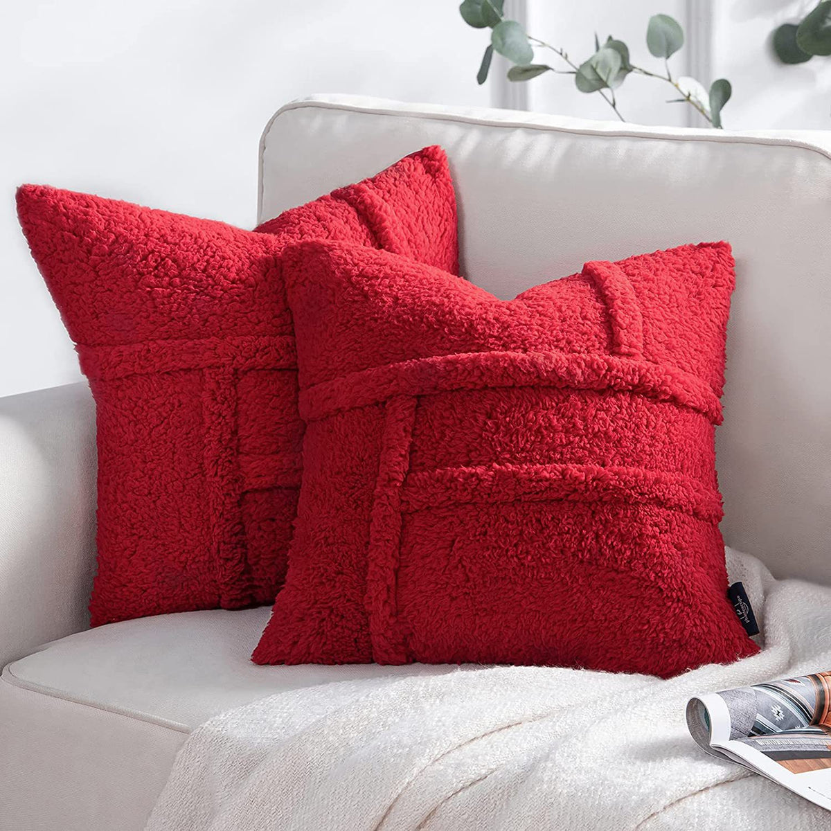 Double-sided Lamb Wool Cushion Cover