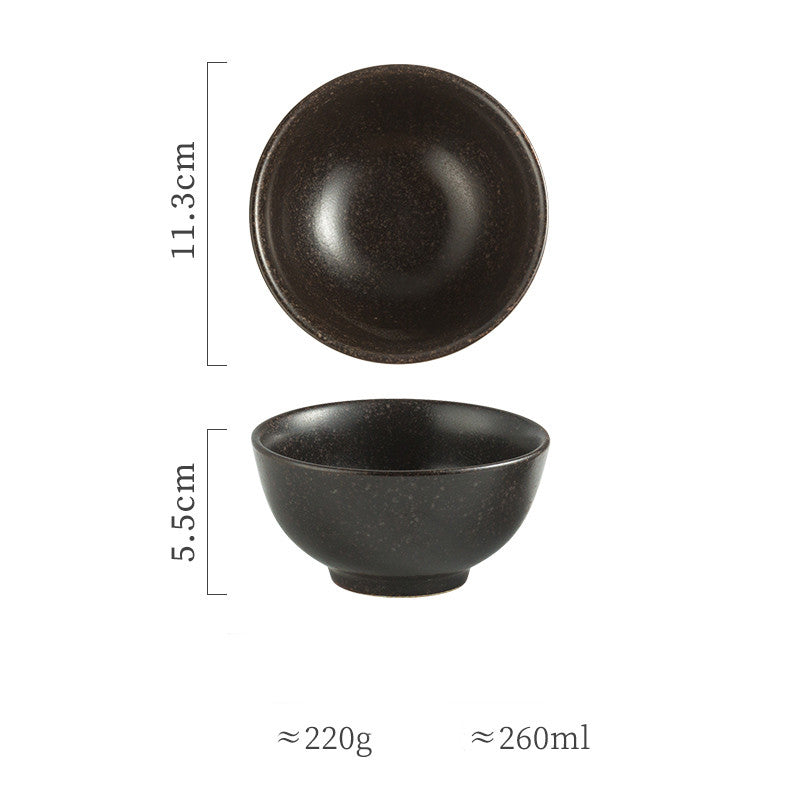 Simple Ceramic Soup Bowl for Household Use