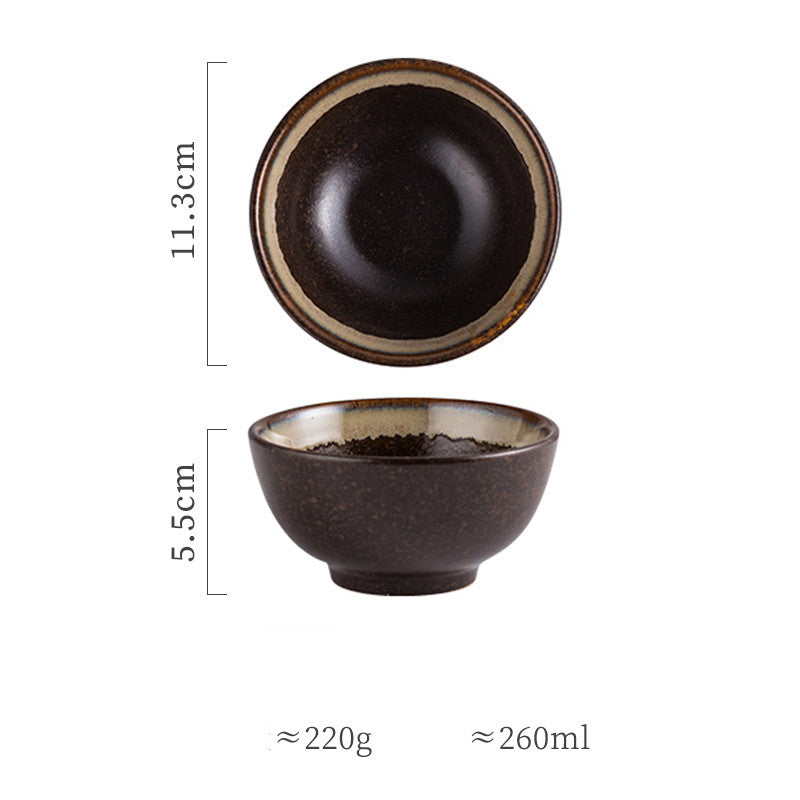 Simple Ceramic Soup Bowl for Household Use