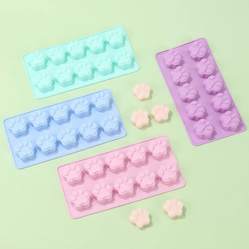 Silicone Molds Puppy Dog Paw and Dog Bone Silicone Dog Treat Molds