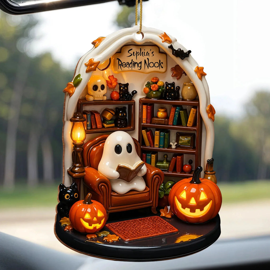 Ghost Reading 2D Flat Ornaments