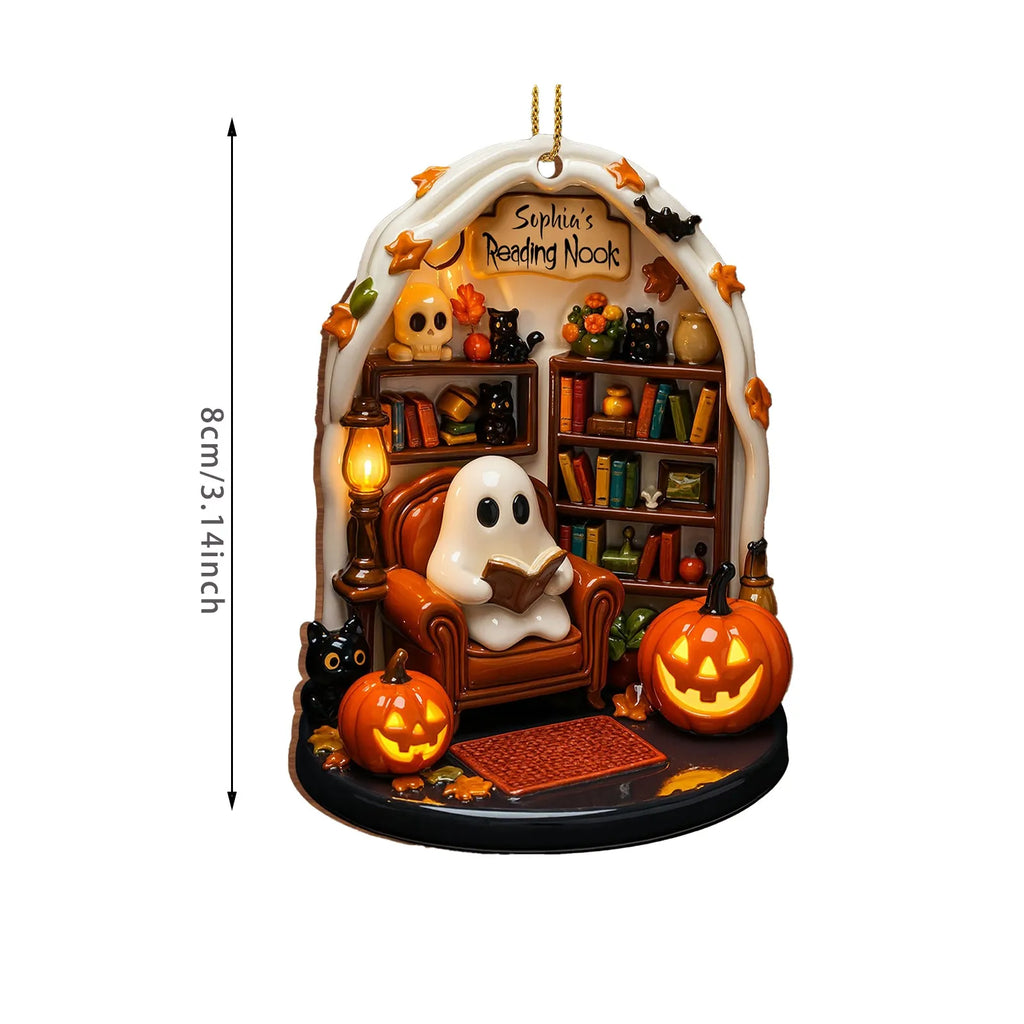 Ghost Reading 2D Flat Ornaments