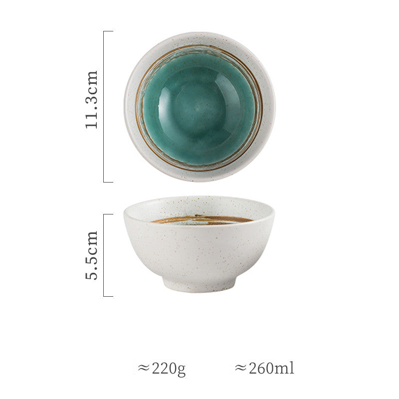 Simple Ceramic Soup Bowl for Household Use