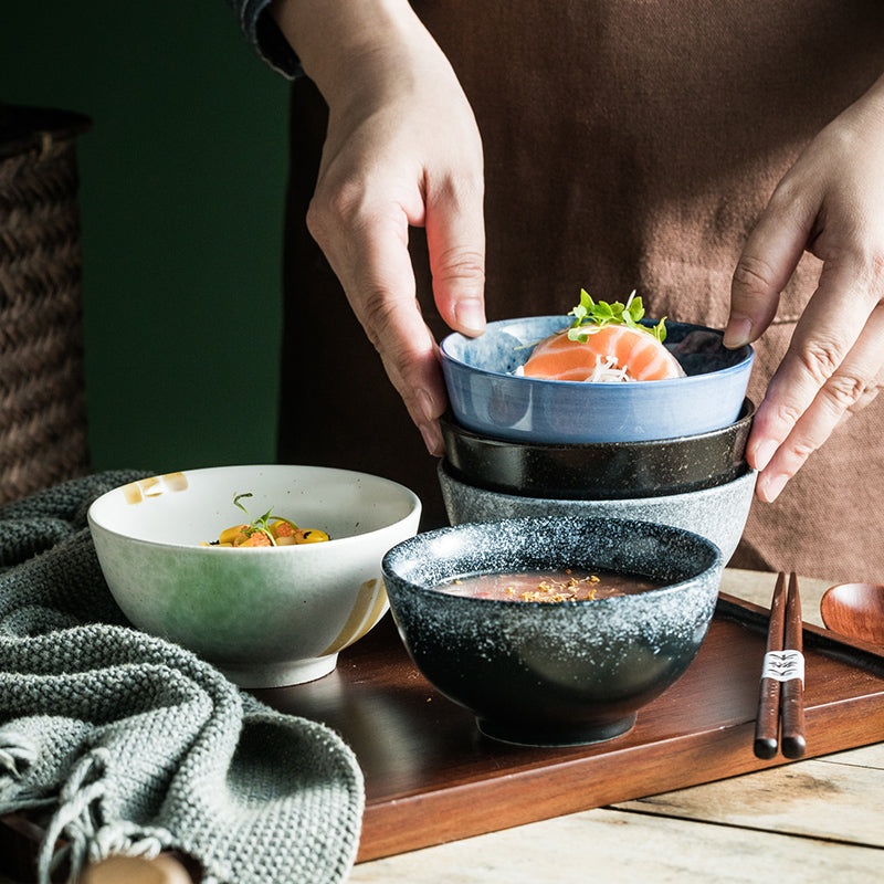 Simple Ceramic Soup Bowl for Household Use